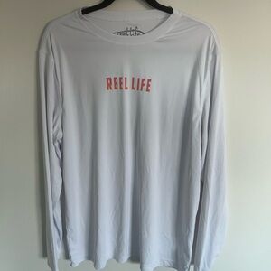 Reel Life White Long Sleeve Men's Shirt